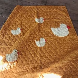Handmade Quilted Blanket with Ducks